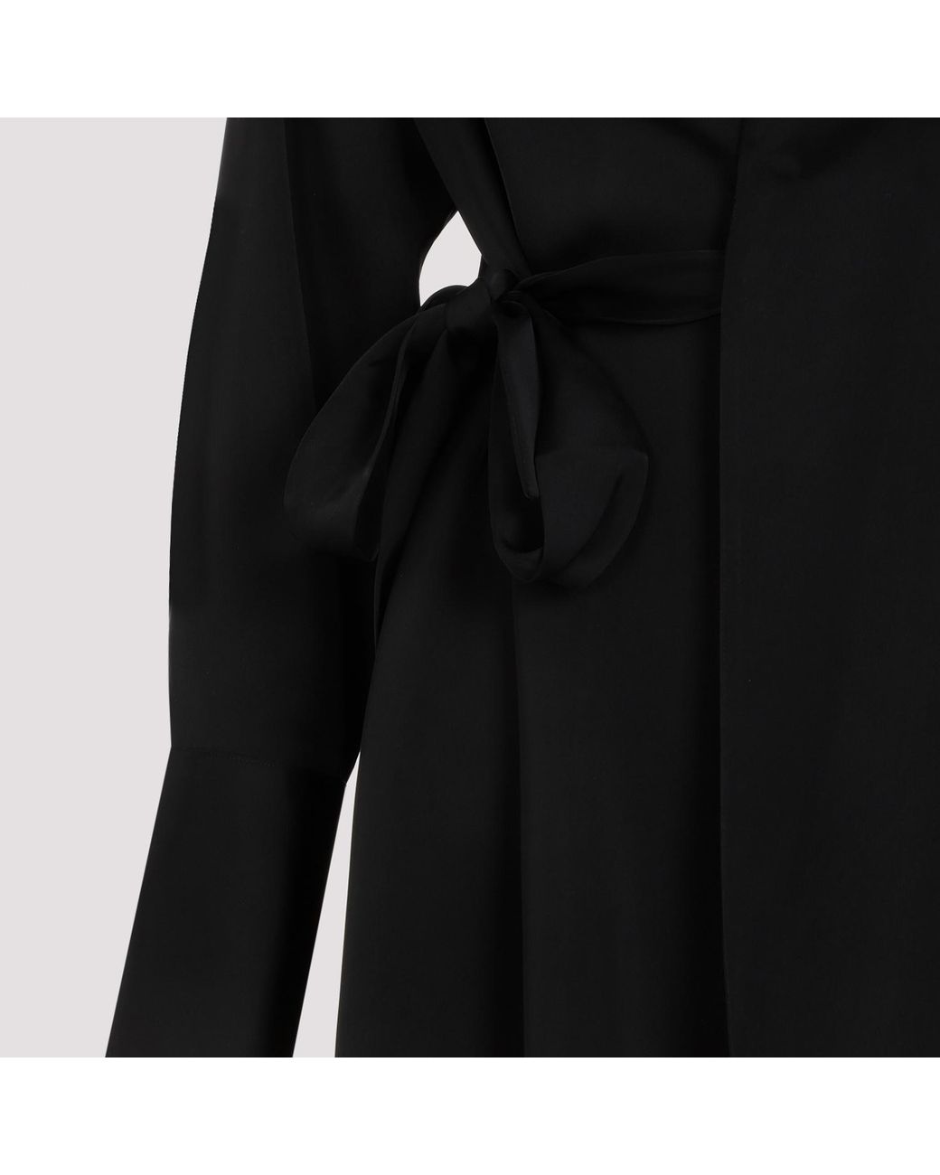 Fabiana Filippi Black Wrap Around Satin Blazer
