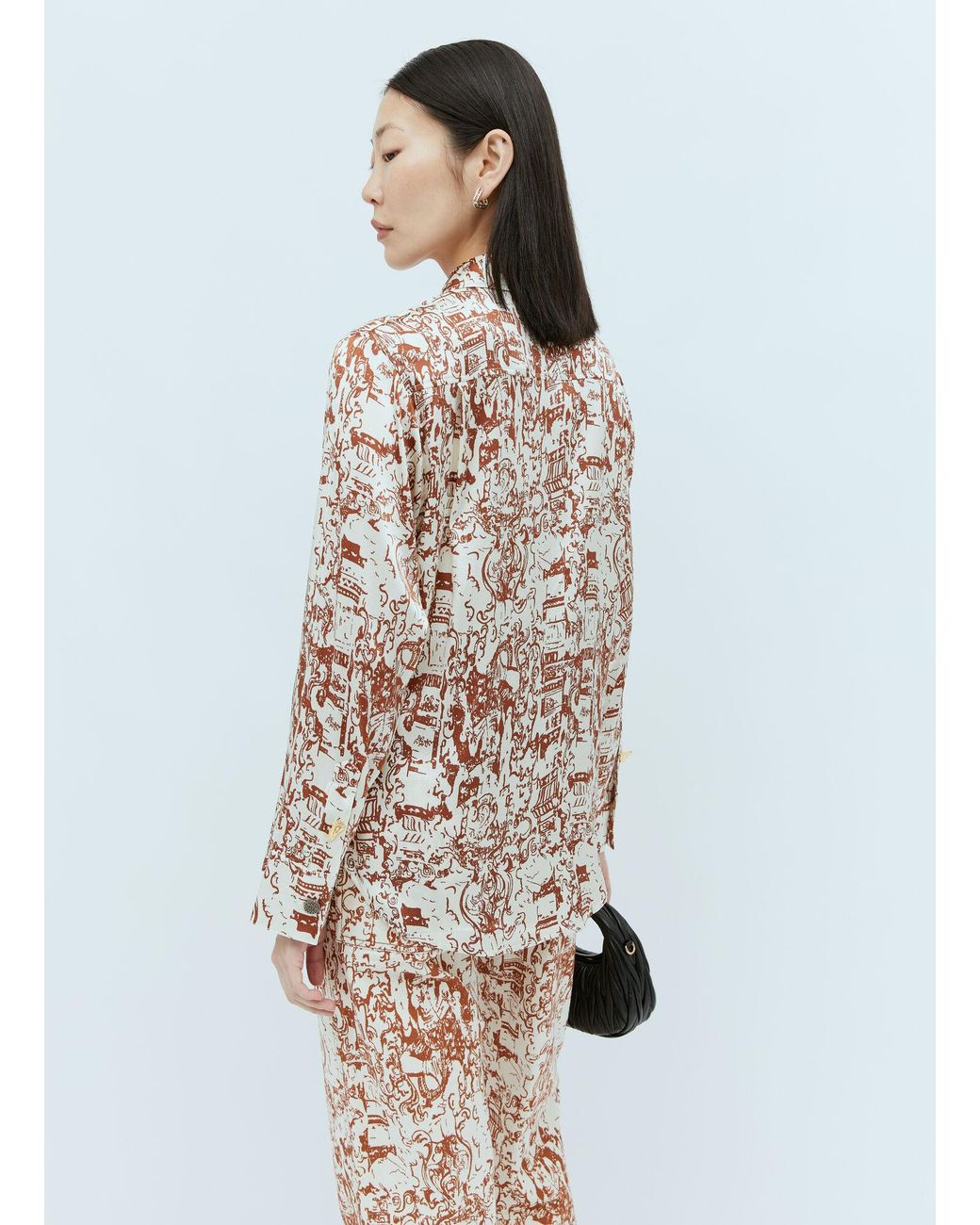 Rejina Pyo Pink Pattern Print Shirt