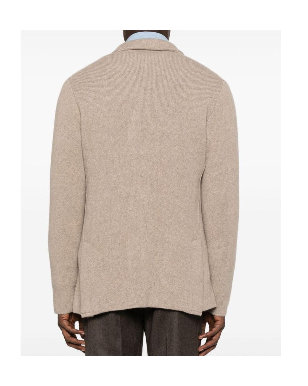 Lardini Natural Patch-Pockets Buttoned Blazer for men
