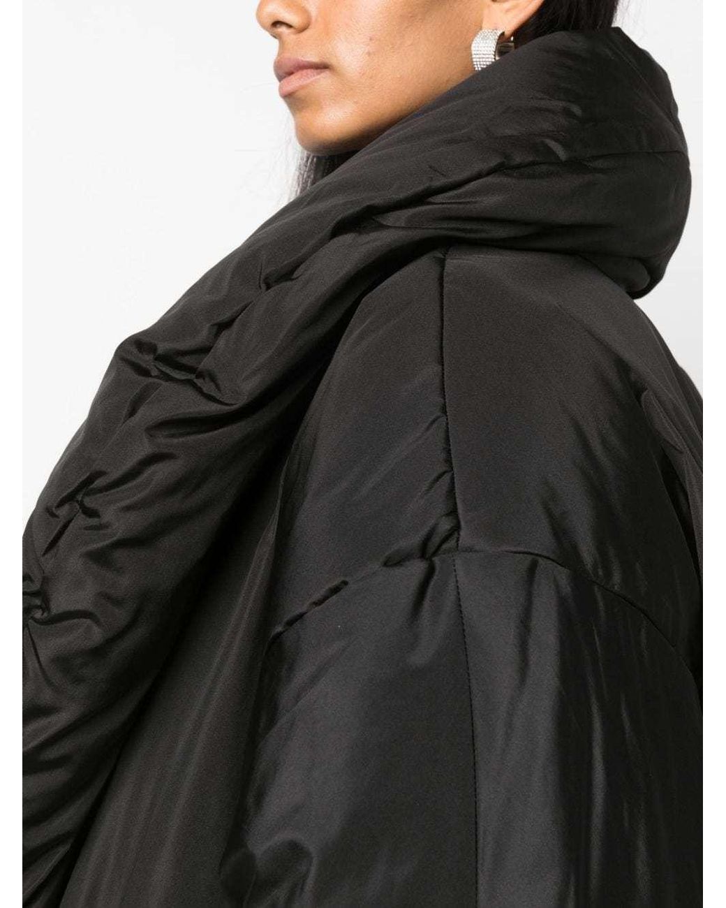 Saint Laurent Black Cropped Puffer Jacket