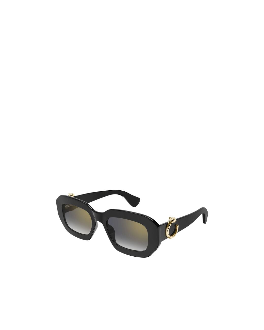 Cartier Black Rectangular Frame Sunglasses