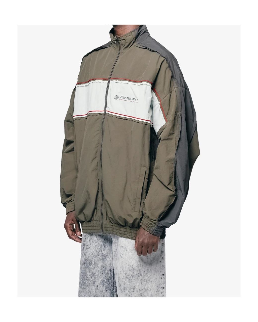 Martine Rose Gray Layered Track Jacket for men