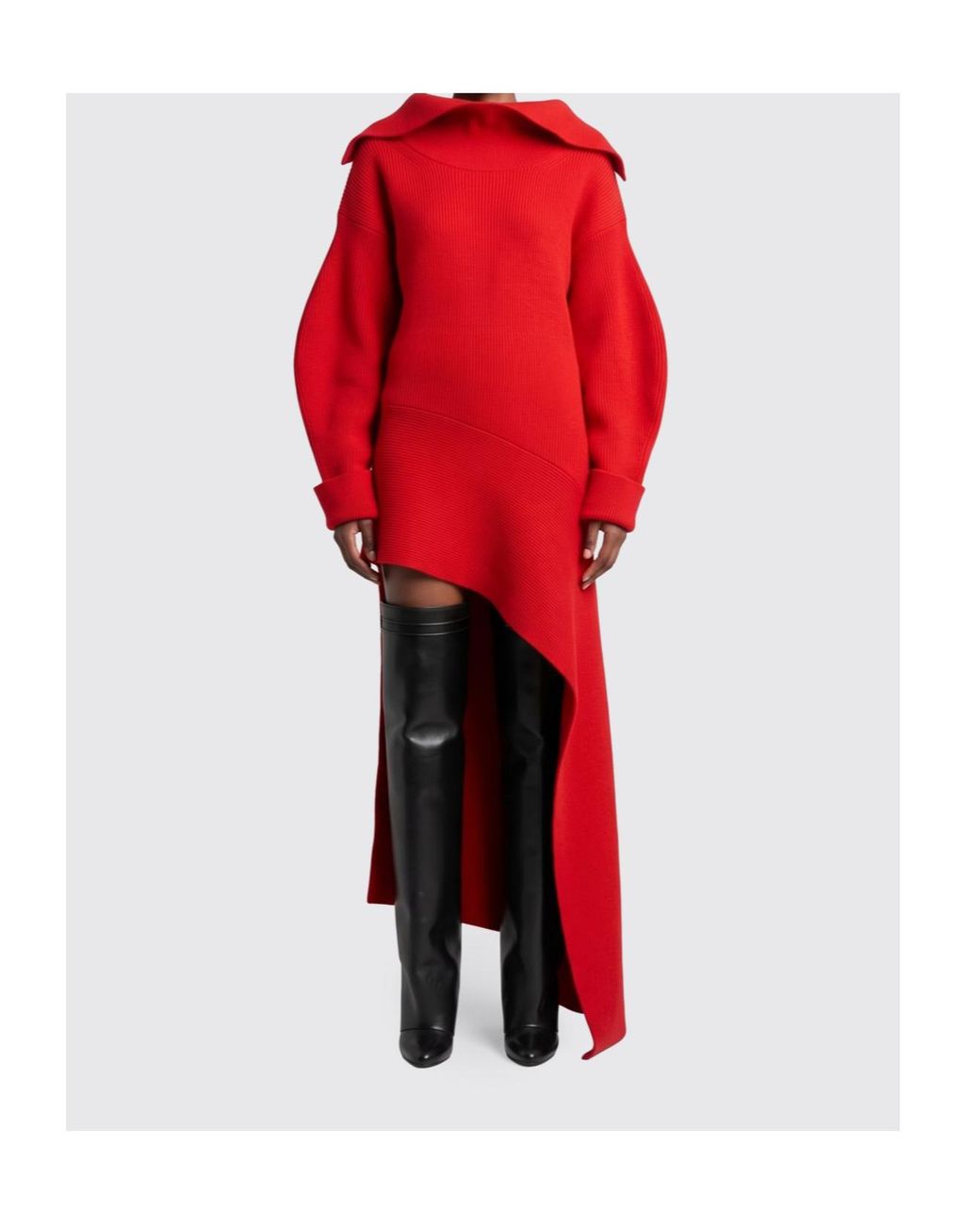 Givenchy Red Slashed Midi Dress