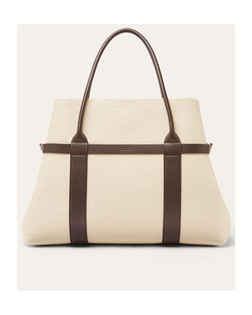 Loro Piana Natural Ghiera Shopper Large Tote Bag