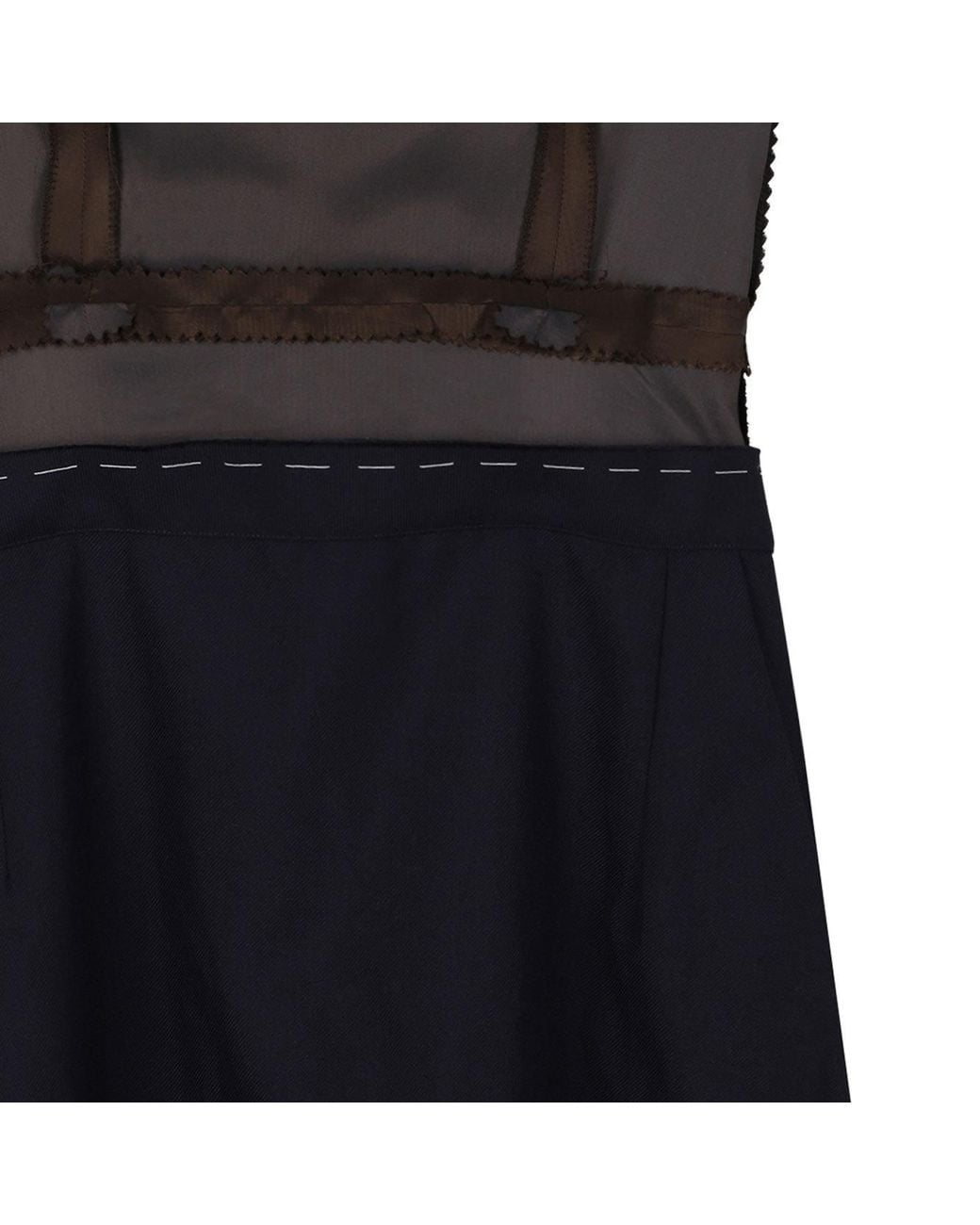 Maison Margiela Blue Sleeveless Midi Dress