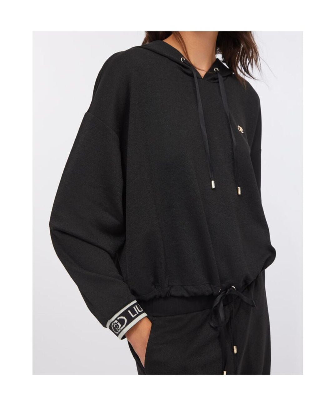 Liu Jo Black Drawstring-Fastening Sweater