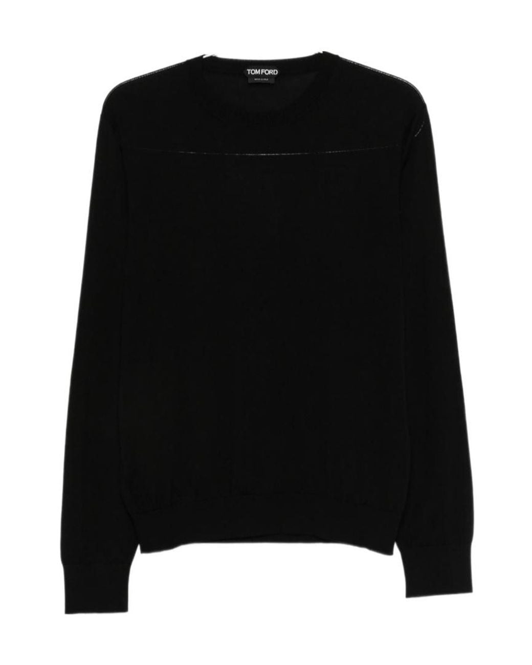 Tom Ford Black Crewneck Long-Sleeved Pullover for men