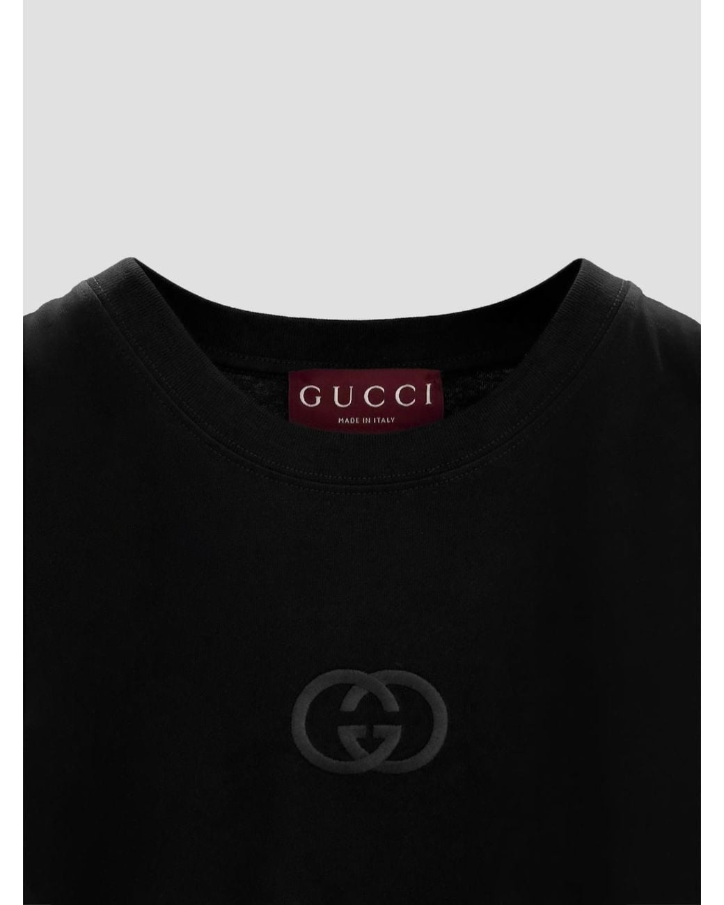 Gucci Black Cotton Jersey T-Shirt for men
