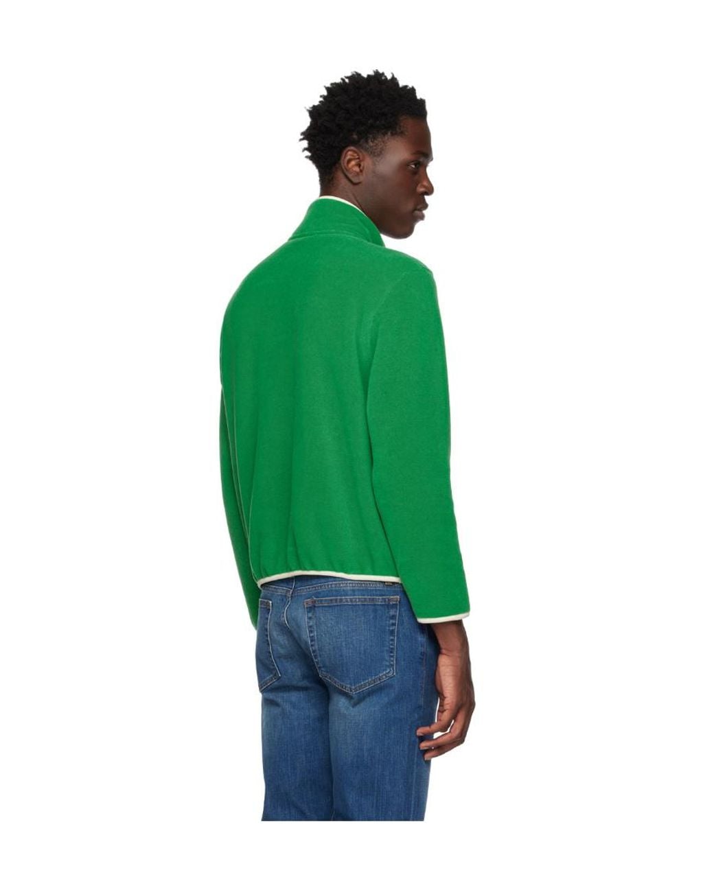 Sporty & Rich Green Funnel Neck Long-Sleeved Jumper