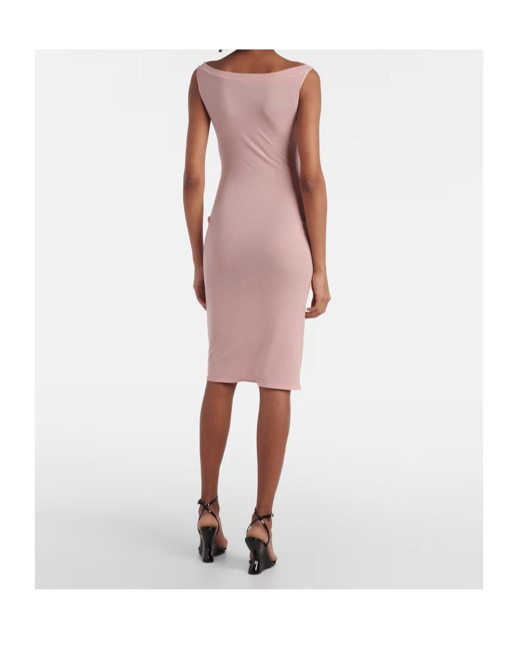 Magda Butrym Pink Floral-Applique Silk-Blend Bustier Dress