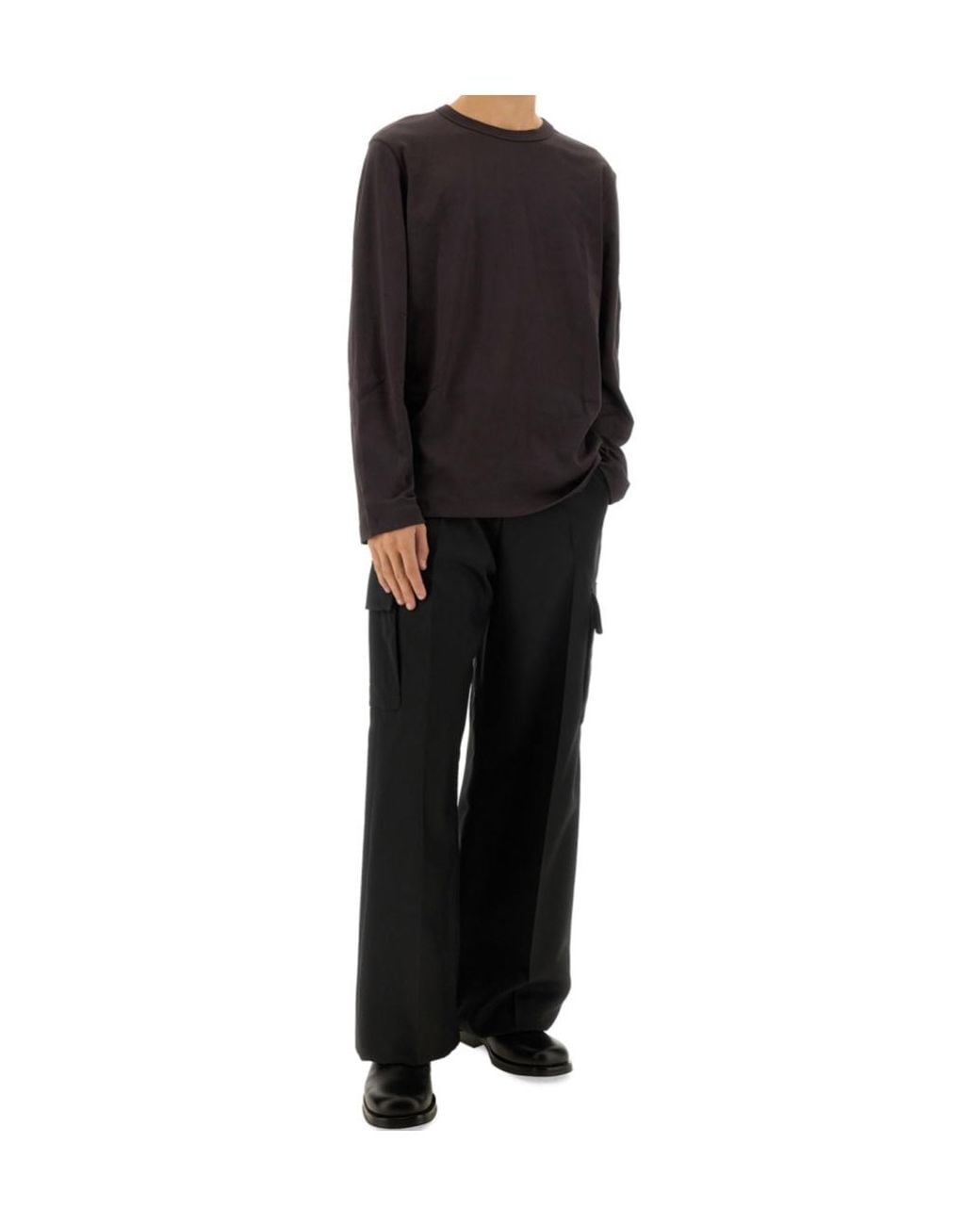 Helmut Lang Black Long-Sleeved Apex T-Shirt for men