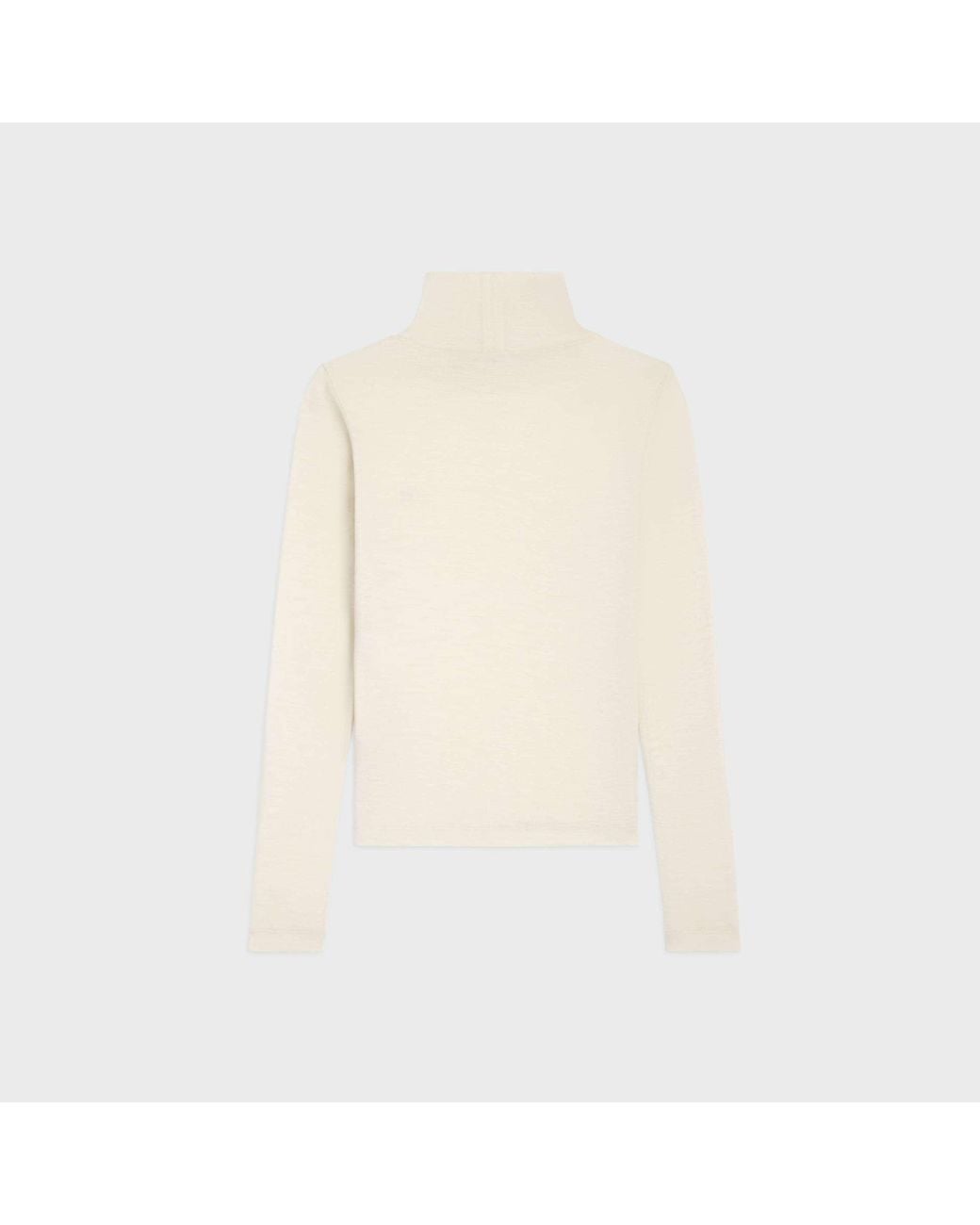 Céline White Turtleneck Top