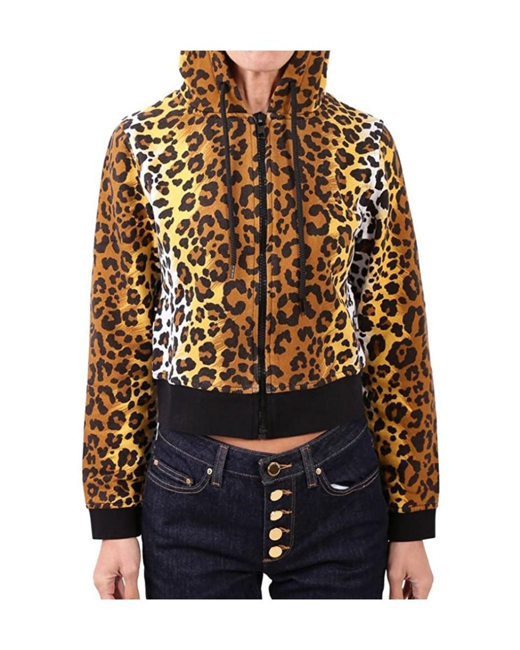 Moschino Multicolor Leopard Print Casual Jacket