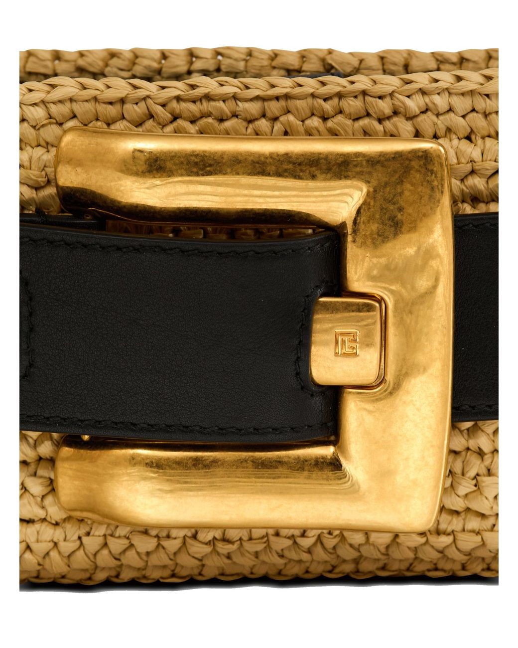 Balmain Metallic Anthem Clutch Bag
