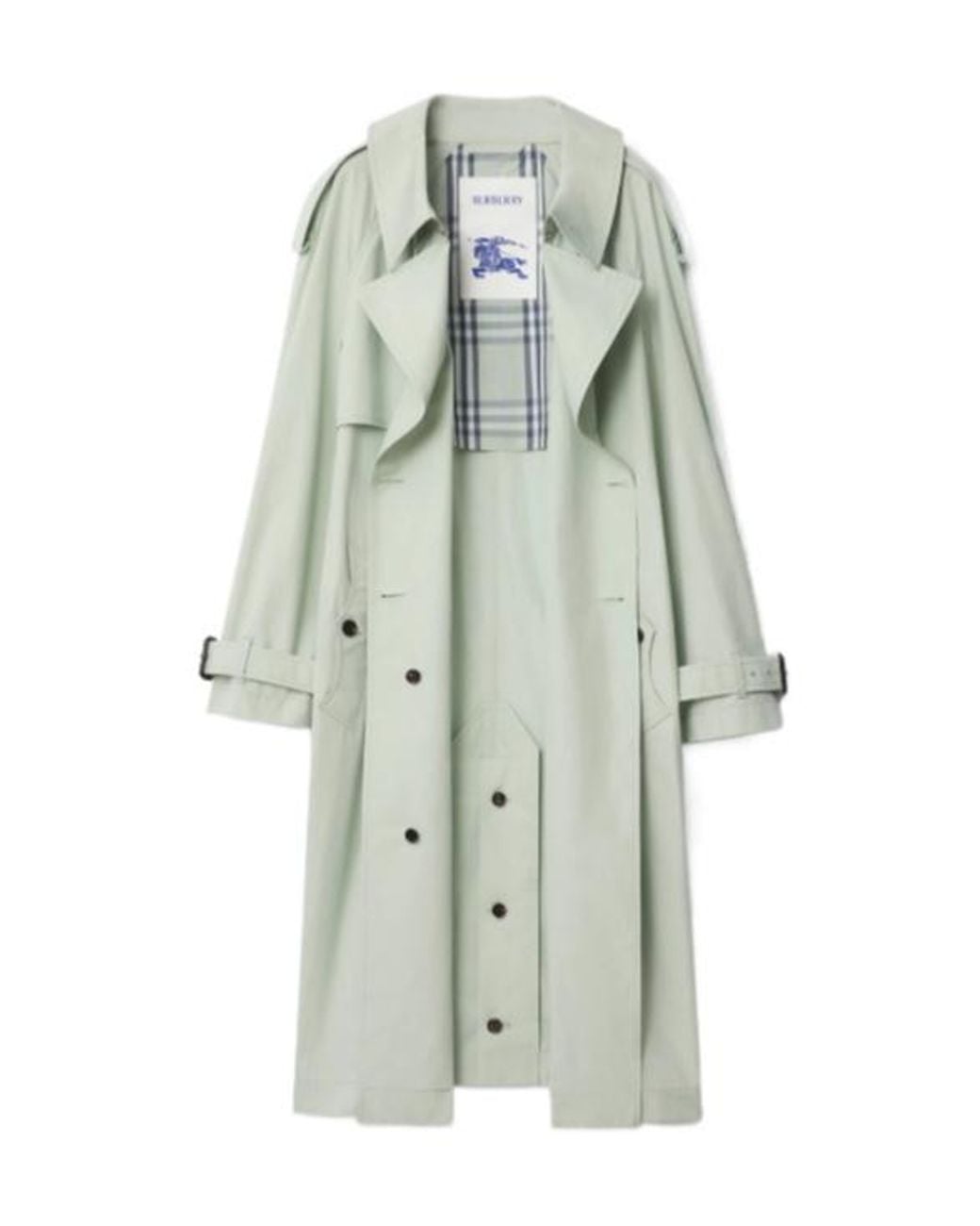 Burberry White Long Lightweight Cotton Fitzrovia Trench Coat
