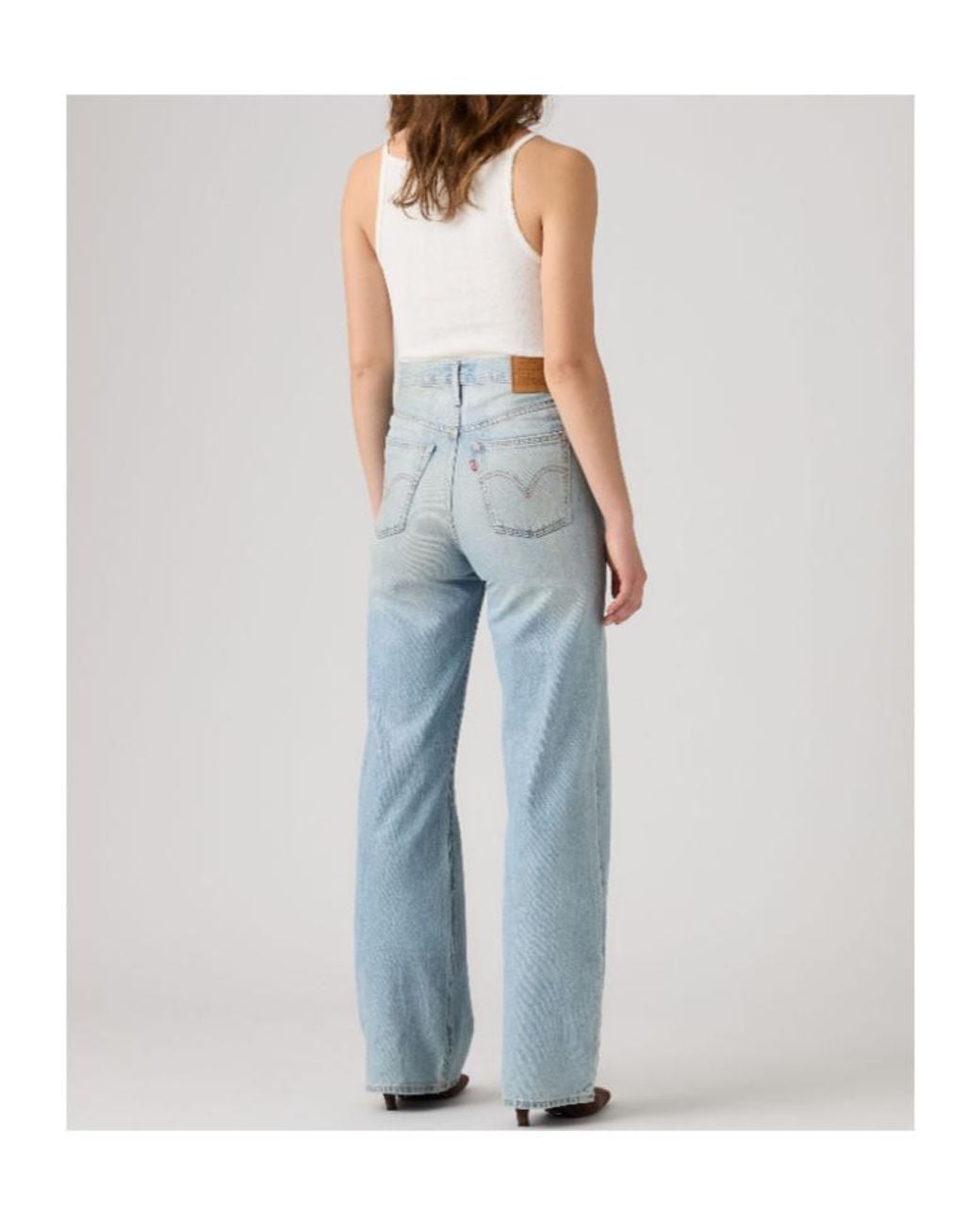 Levi's Blue Ribcage Wide Leg Jeans