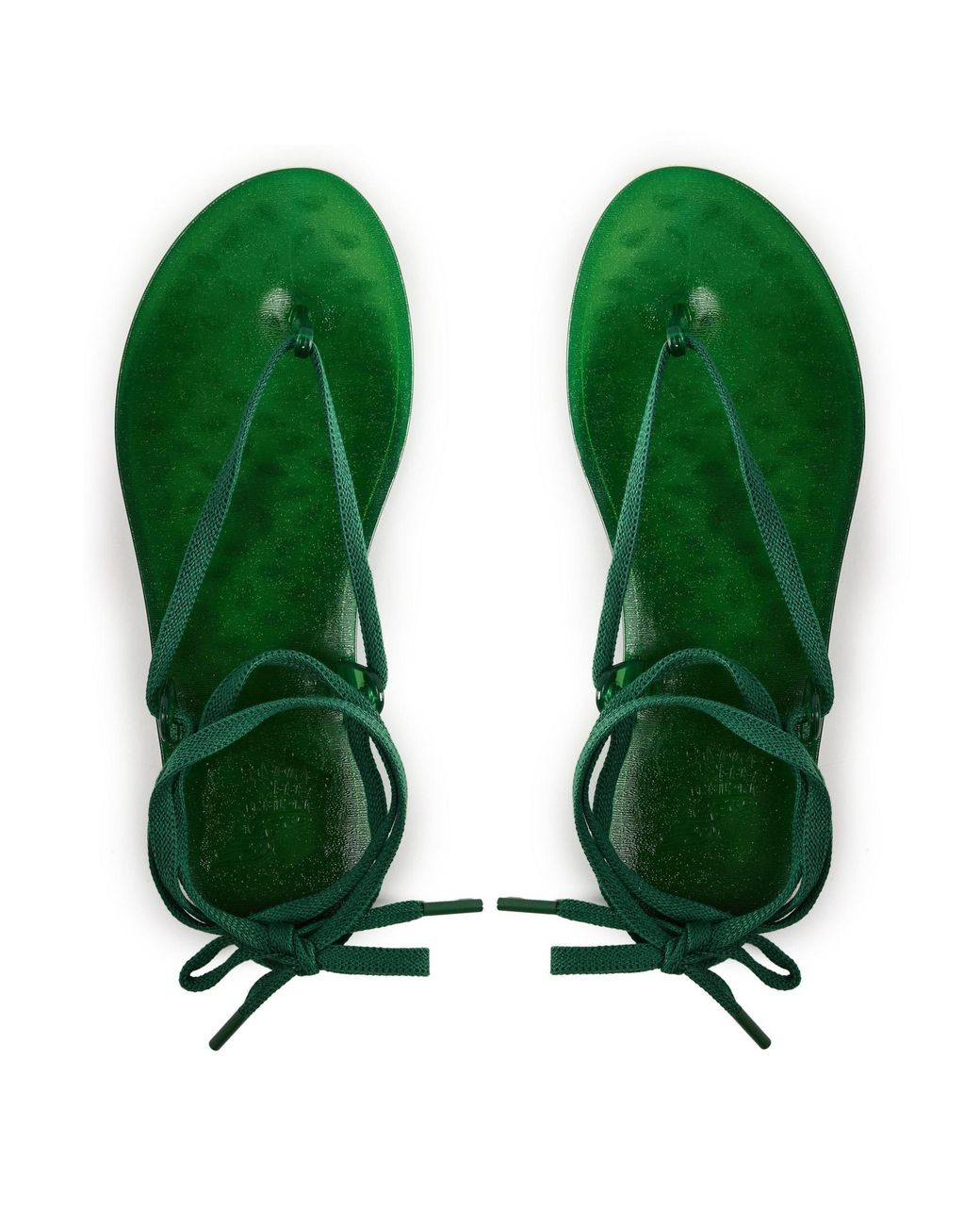 Ancient Greek Sandals Green Simple Flat Sandals