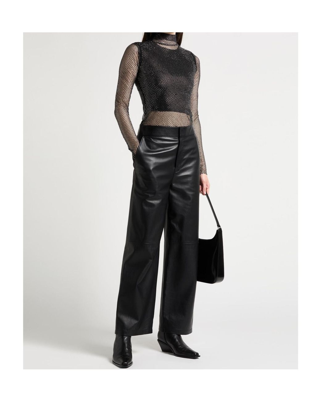 Sportmax Black Long-Sleeve Turtleneck Top