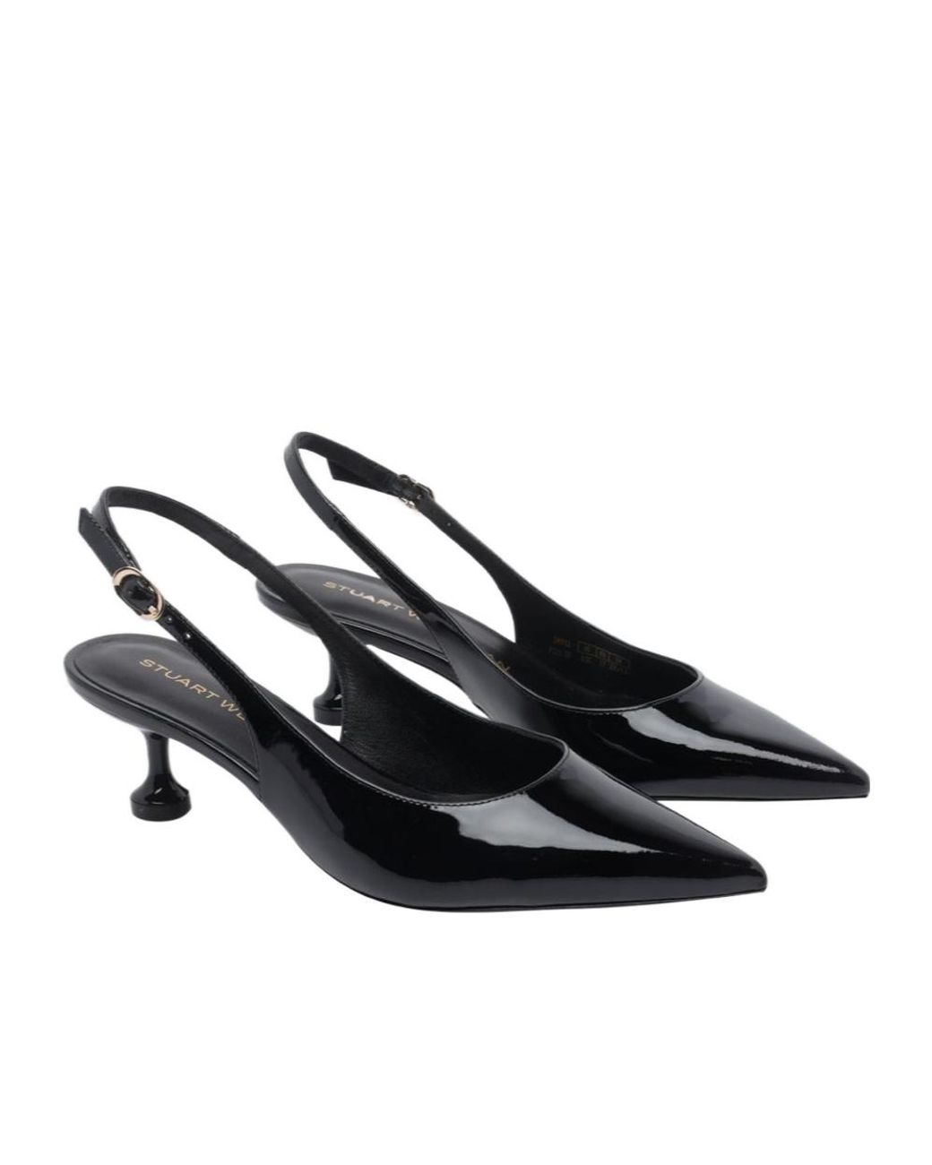 Stuart Weitzman Black Stuartini 50 Slingback Pumps
