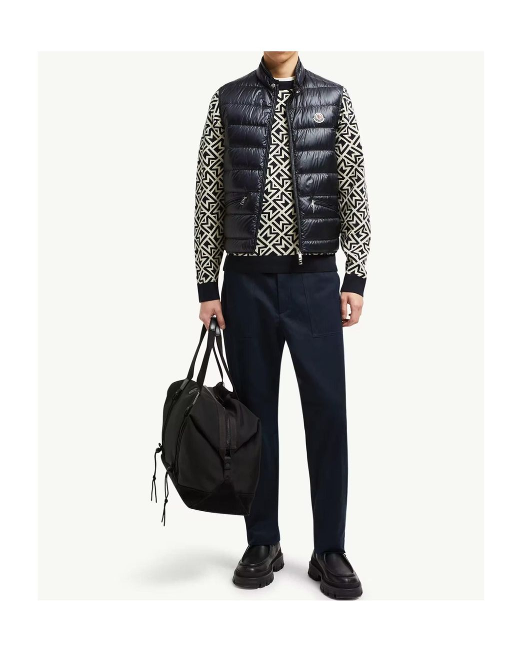 Moncler Blue Vests for men
