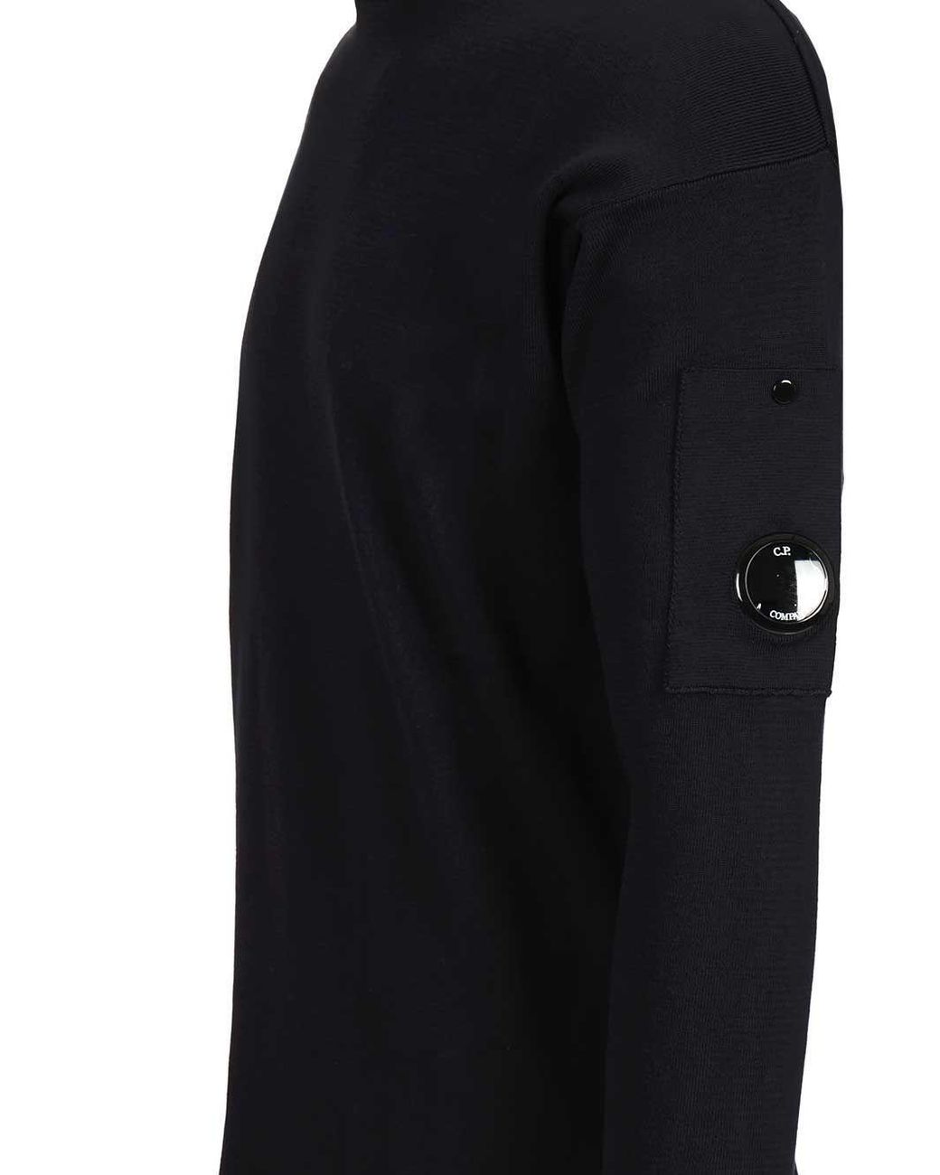 C P Company Black C.P.カンパニー シーアイランド リブレンズセーター for men