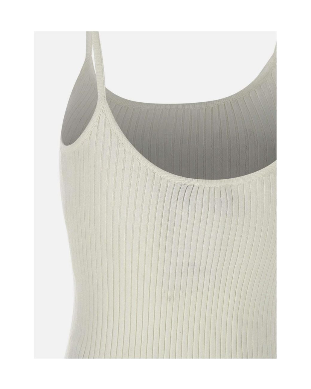 Courreges White Courrèges Réédition Ribbed Knit Tank Top