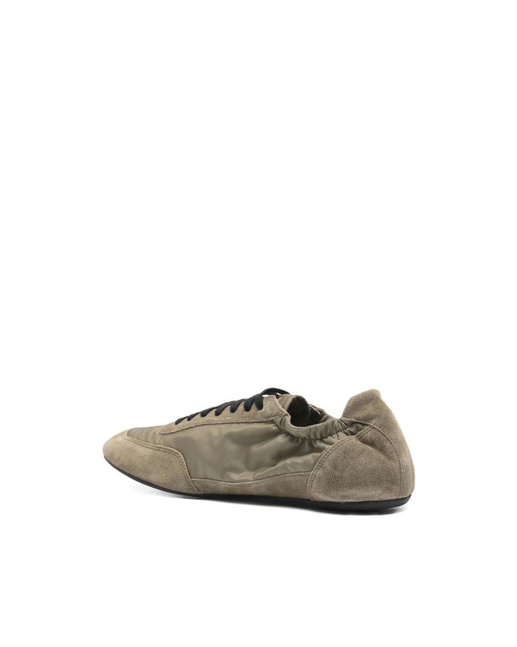Prada Green Collapse Re-Nylon And Suede Elasticized Sneakers for men