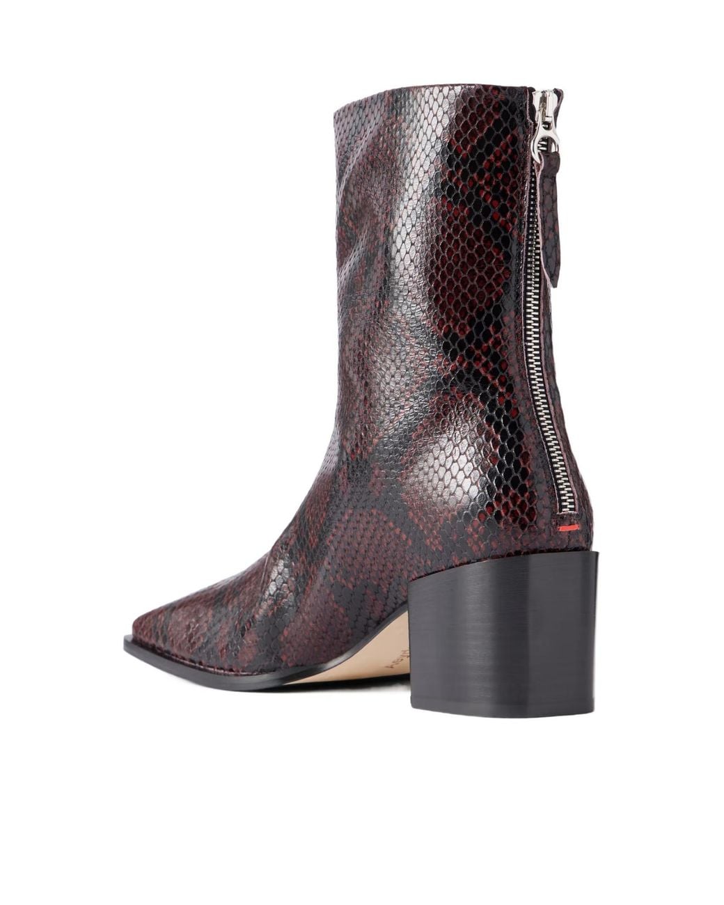 Aeyde Brown Sneak-Effect Leather Ankle Boots