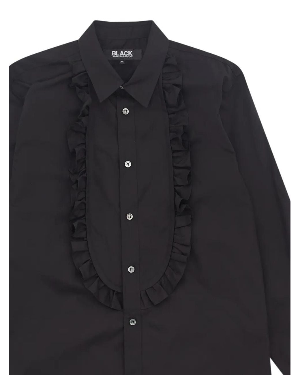 Comme des Garçons Blue Ruffled-Detailed Shirt