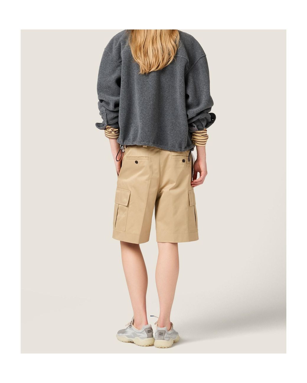 Miu Miu Natural Chino Bermudas