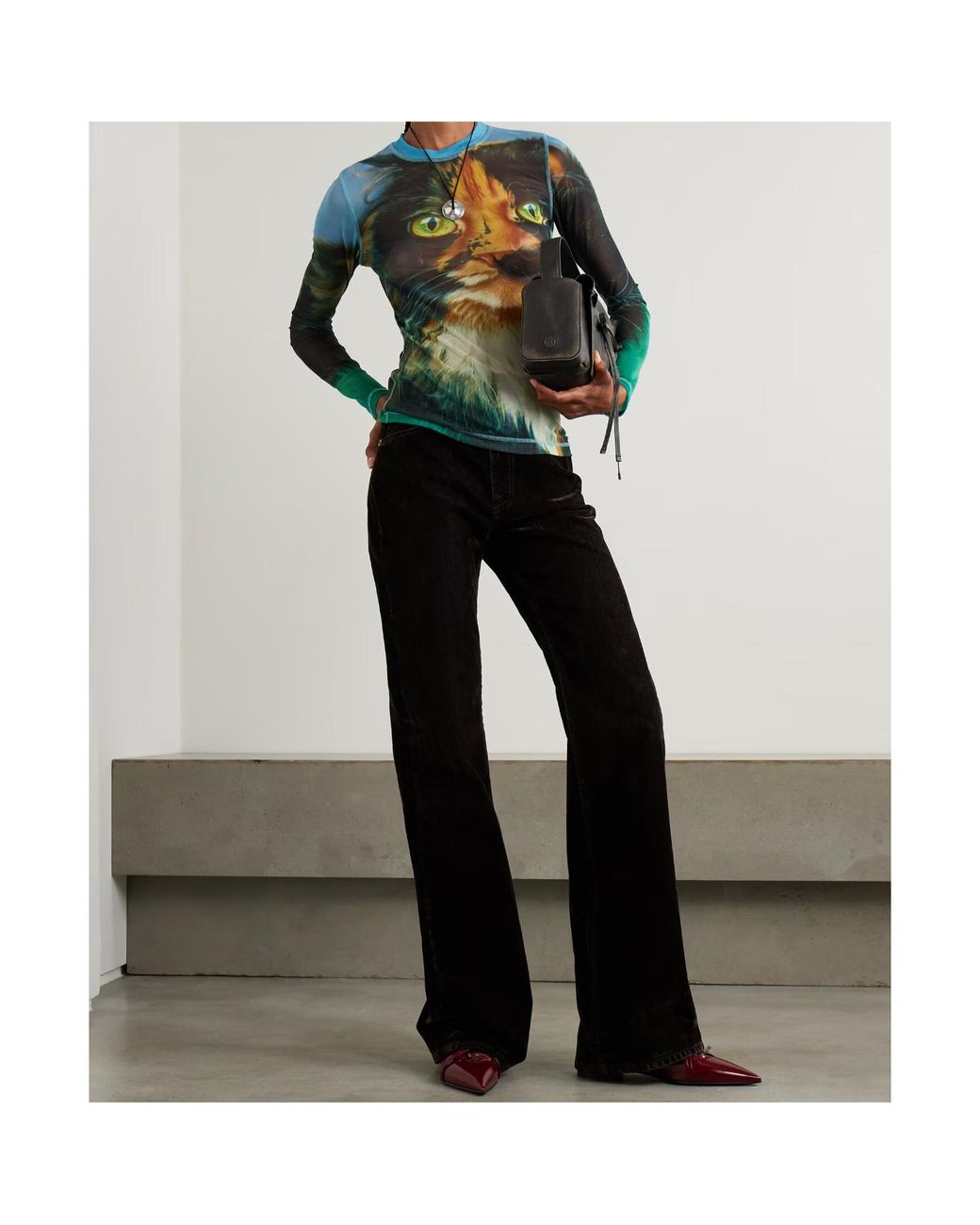 R13 Black High-Rise Flared Denim Trousers