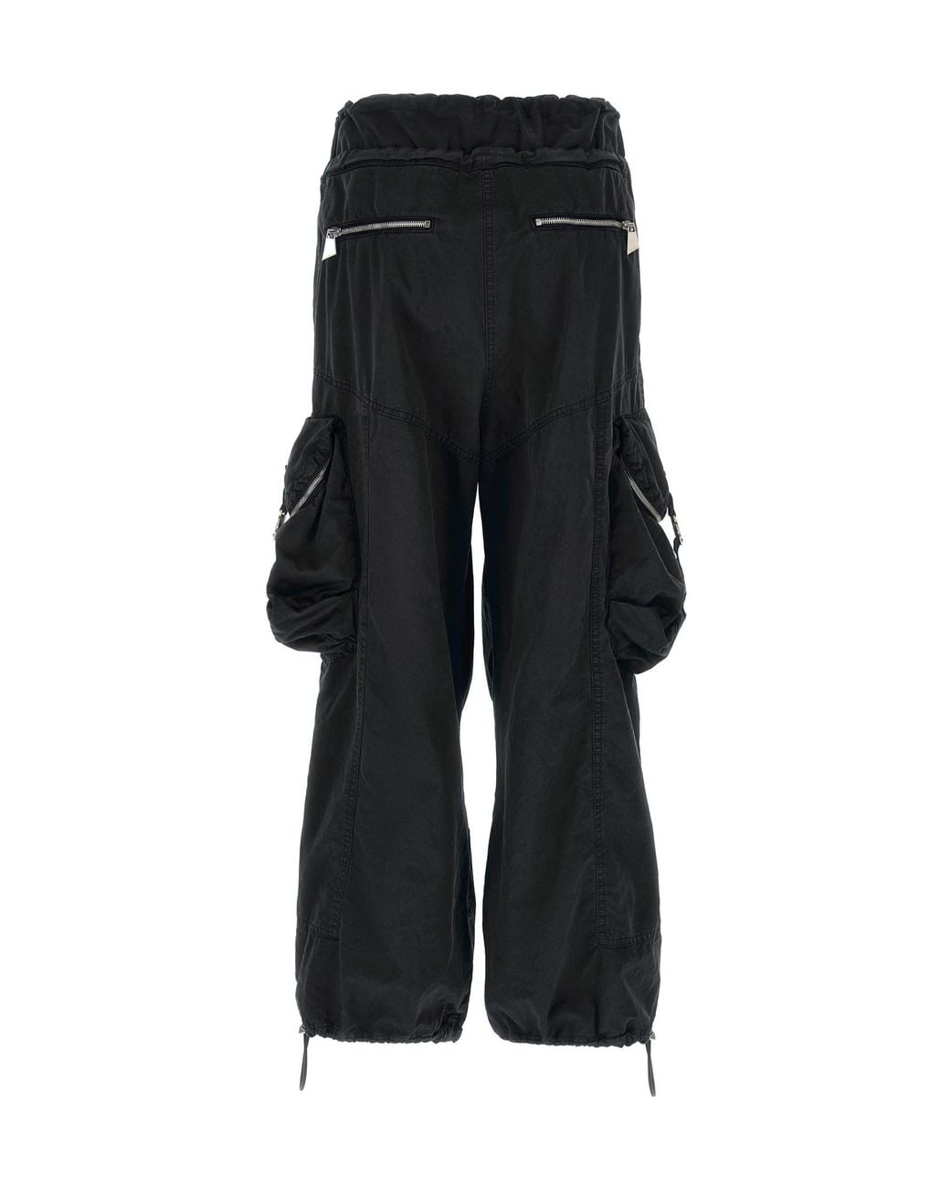 The Attico Black The Oversized Parachute Cargo Pants