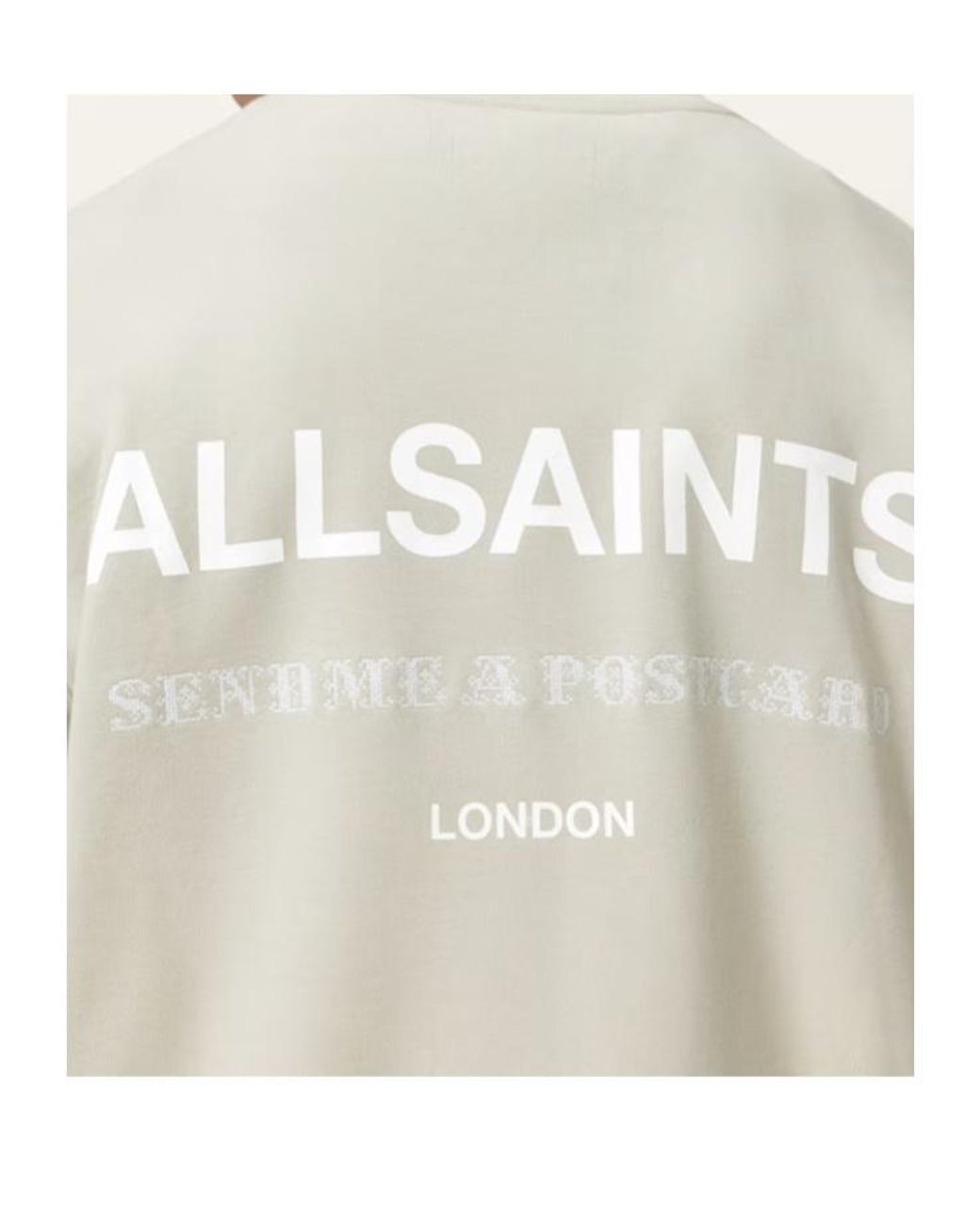 AllSaints White Dreamer Oversized Crew Neck Sweatshirt for men