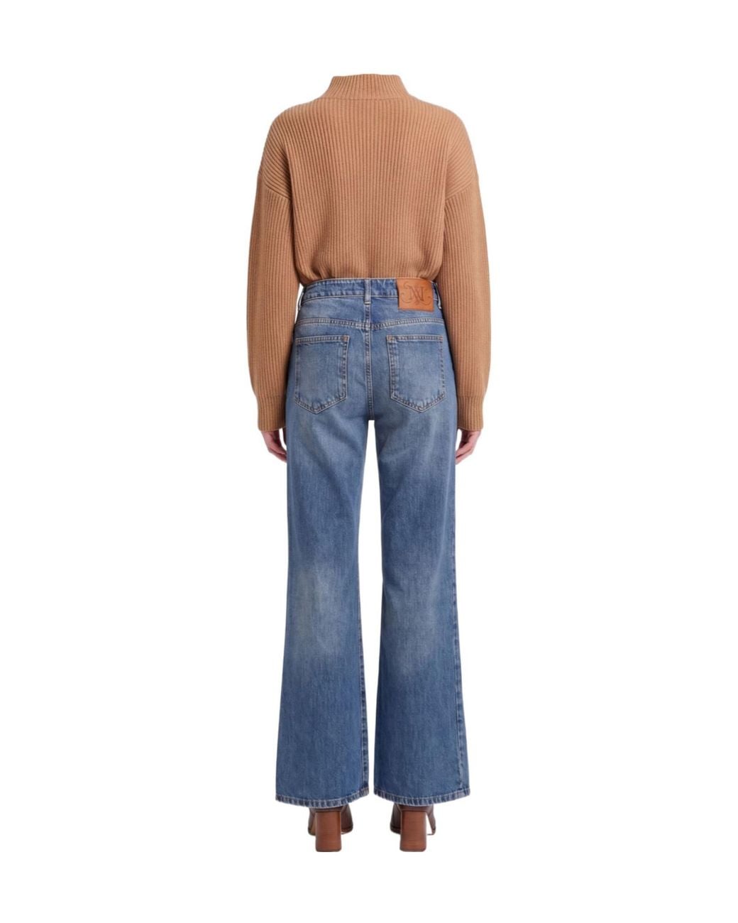 MAX&Co. Blue Mid-Rise Bootcut Jeans