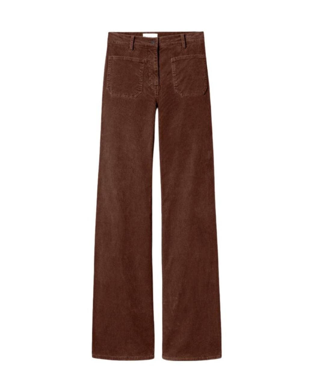Nili Lotan Brown High-Waisted Wide-Leg Casual Trousers