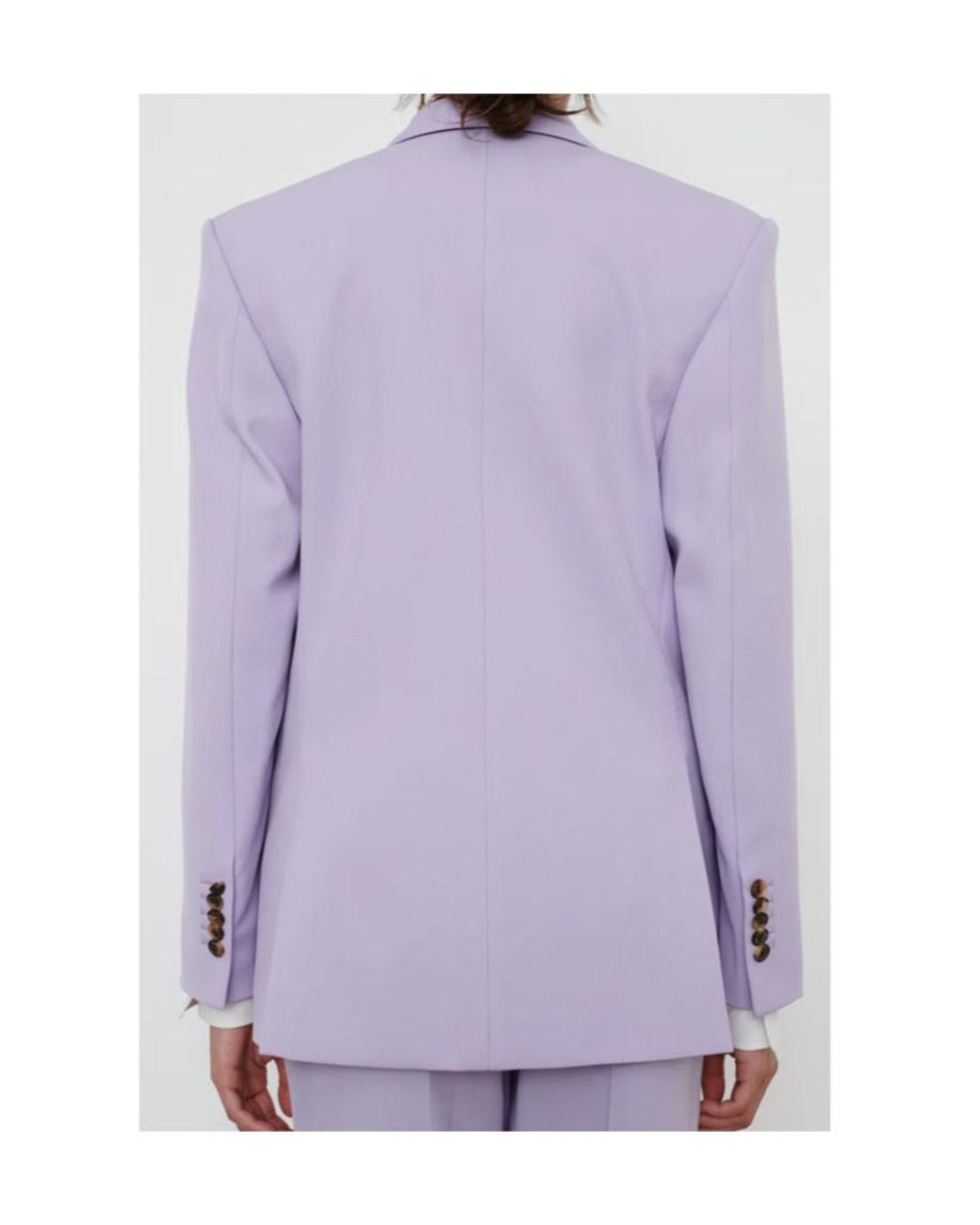 Wardrobe NYC Purple Double Breasted Tailored Blazer