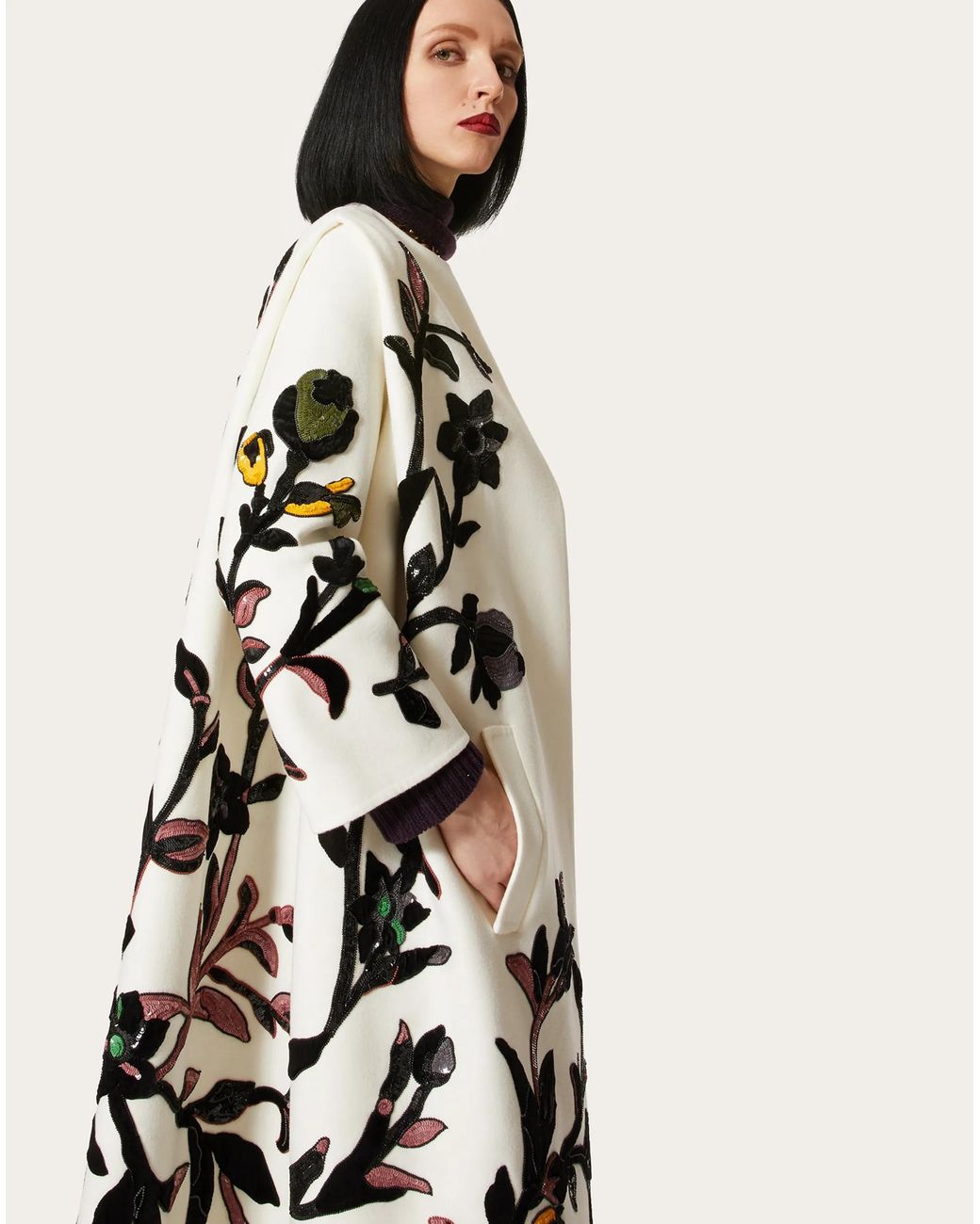 Valentino White Embroidered Coat