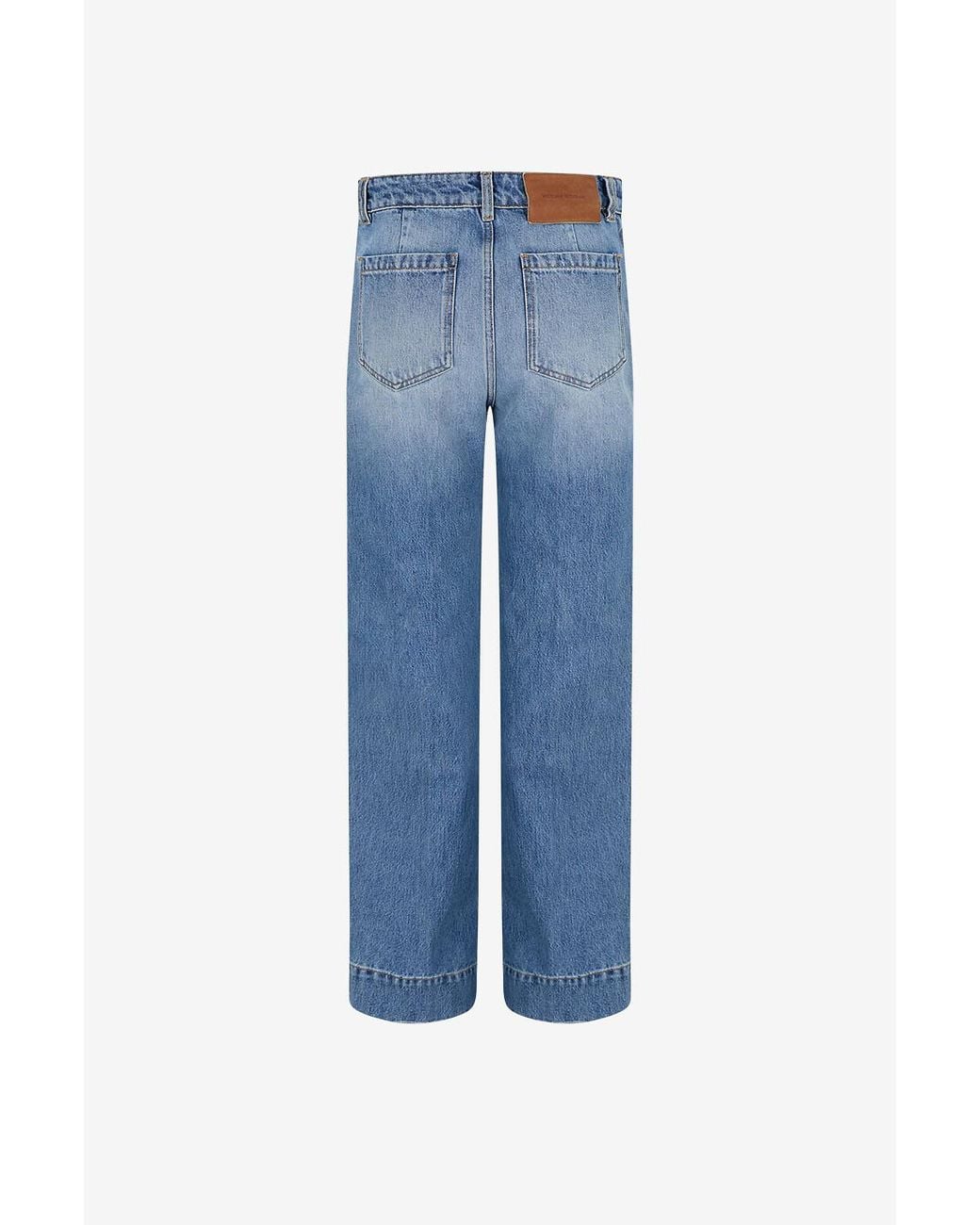 Victoria Beckham Blue Patch Pocket Jeans