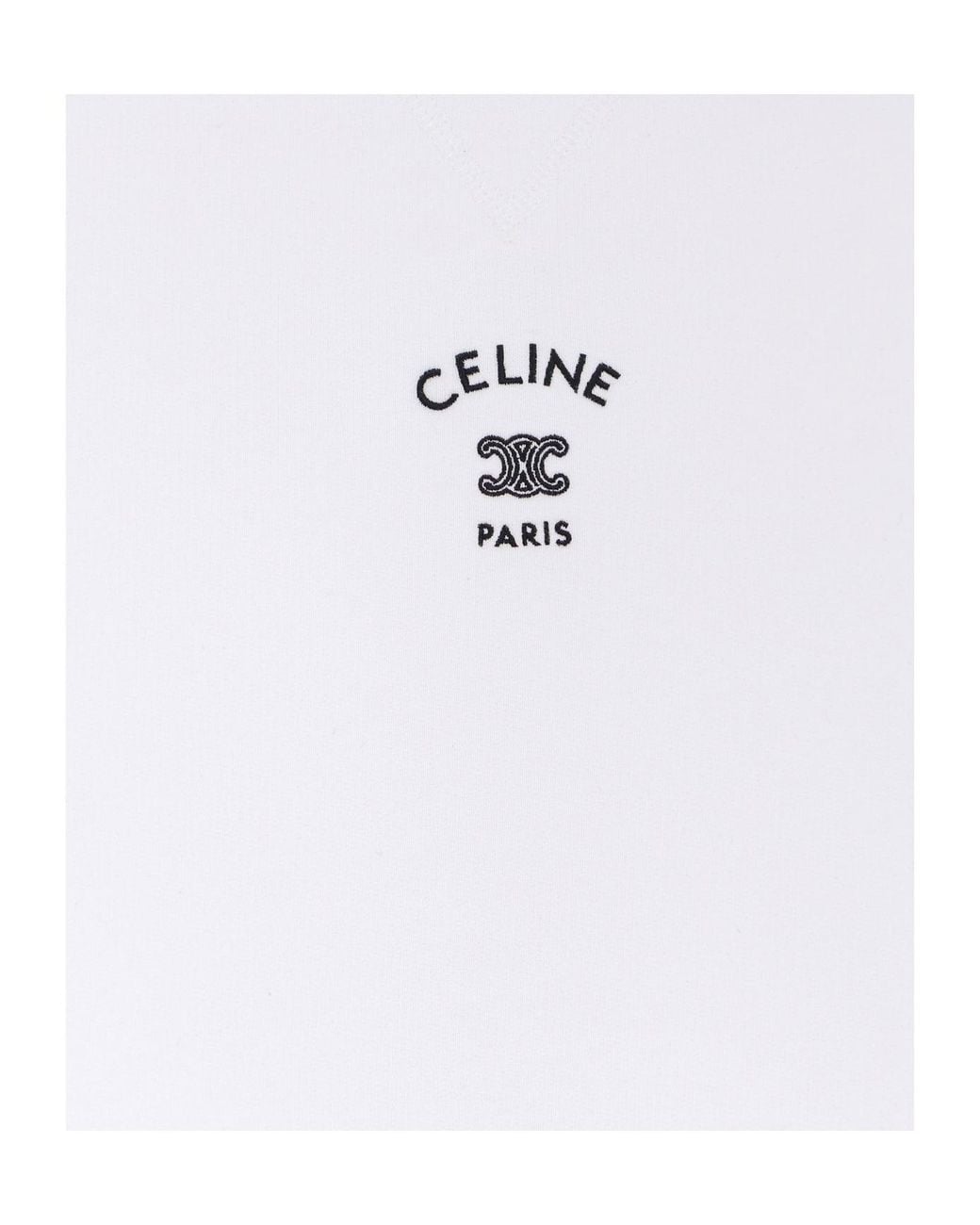 Céline White Loose Sweatshirt
