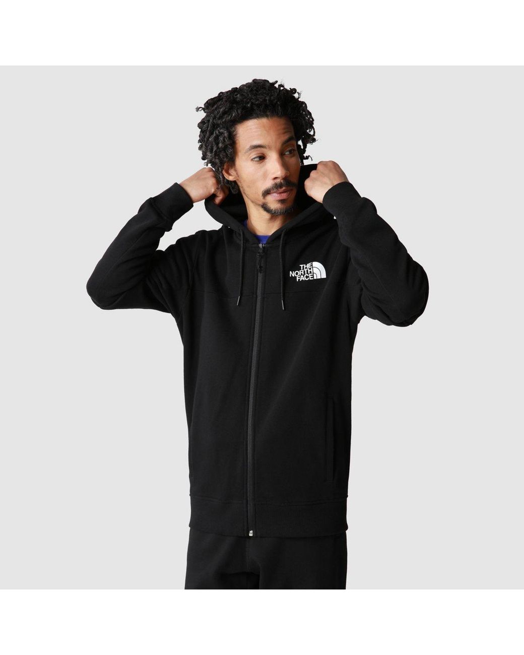 The North Face Black Logo-Print Zip-Up Hoodie for men