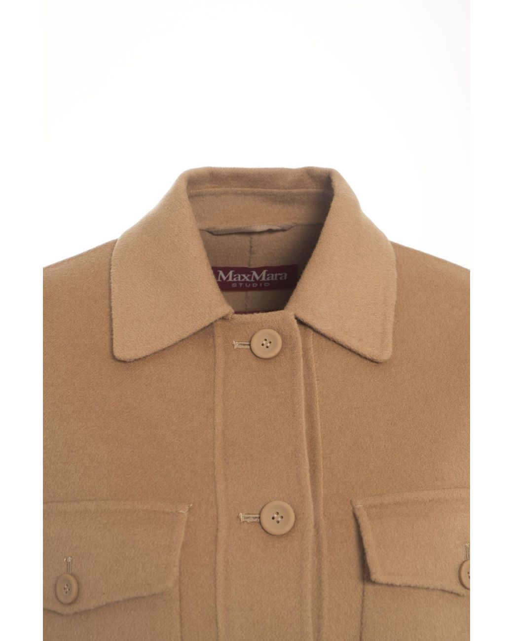 Max Mara Brown Studio Fiero Button-Up Jacket
