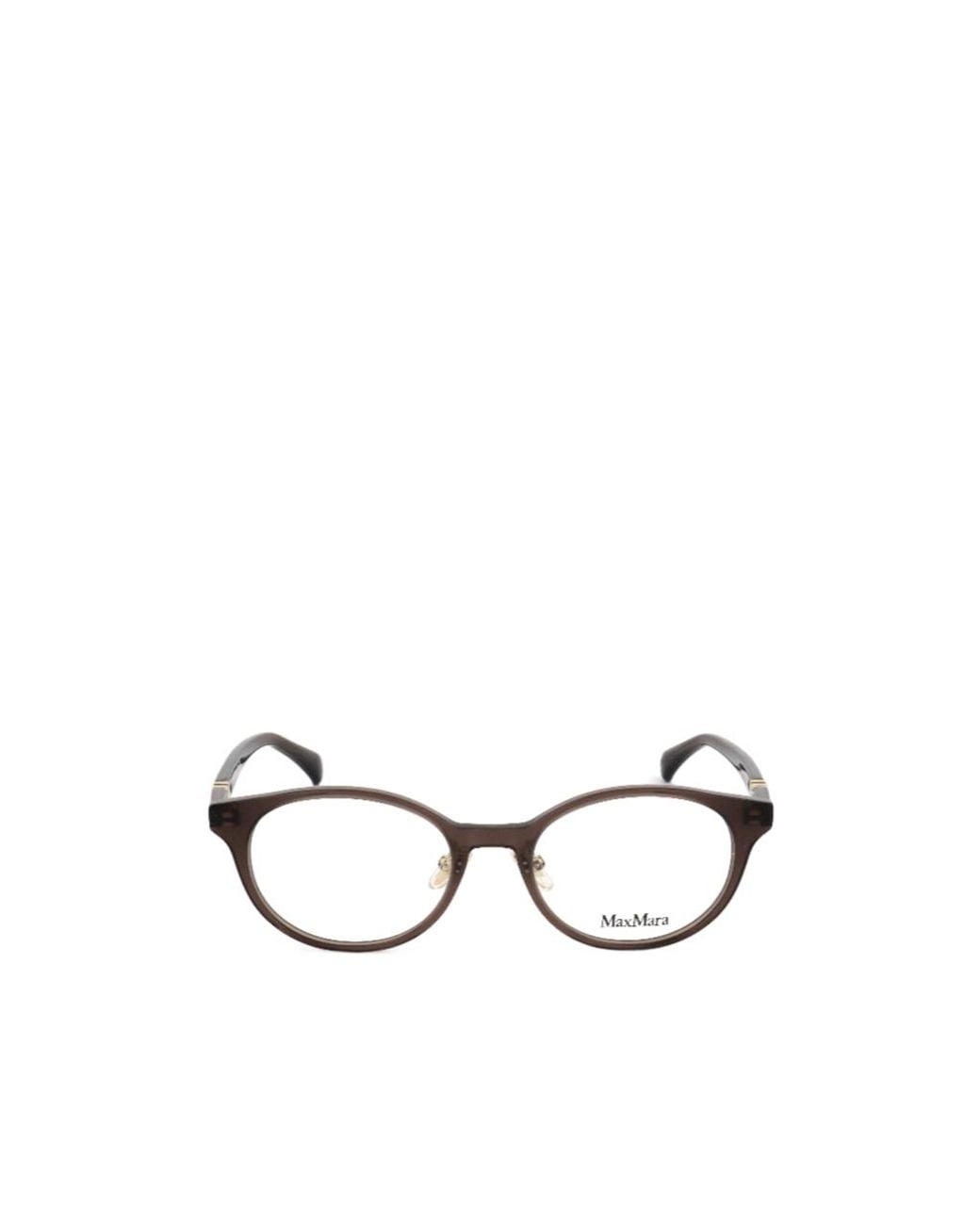 Max Mara White Oval Frame Glasses