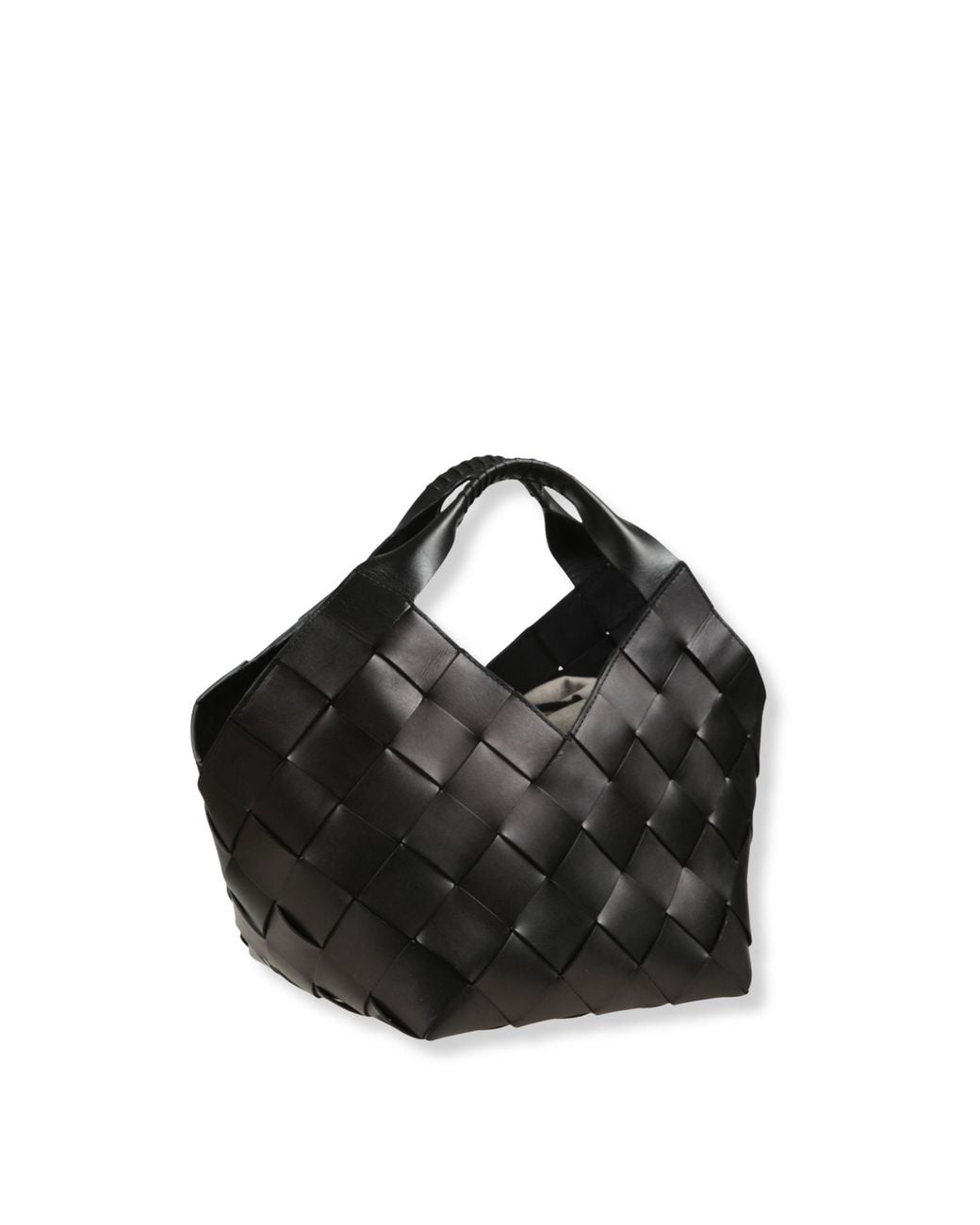 Dragon Diffusion Black Castello Woven Leather Tote