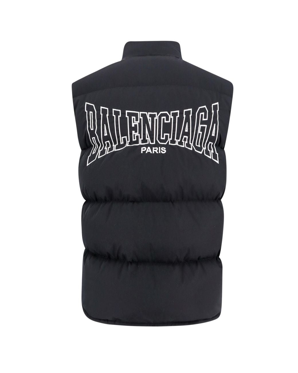 Balenciaga Blue Logo Printed Puffer Vest for men