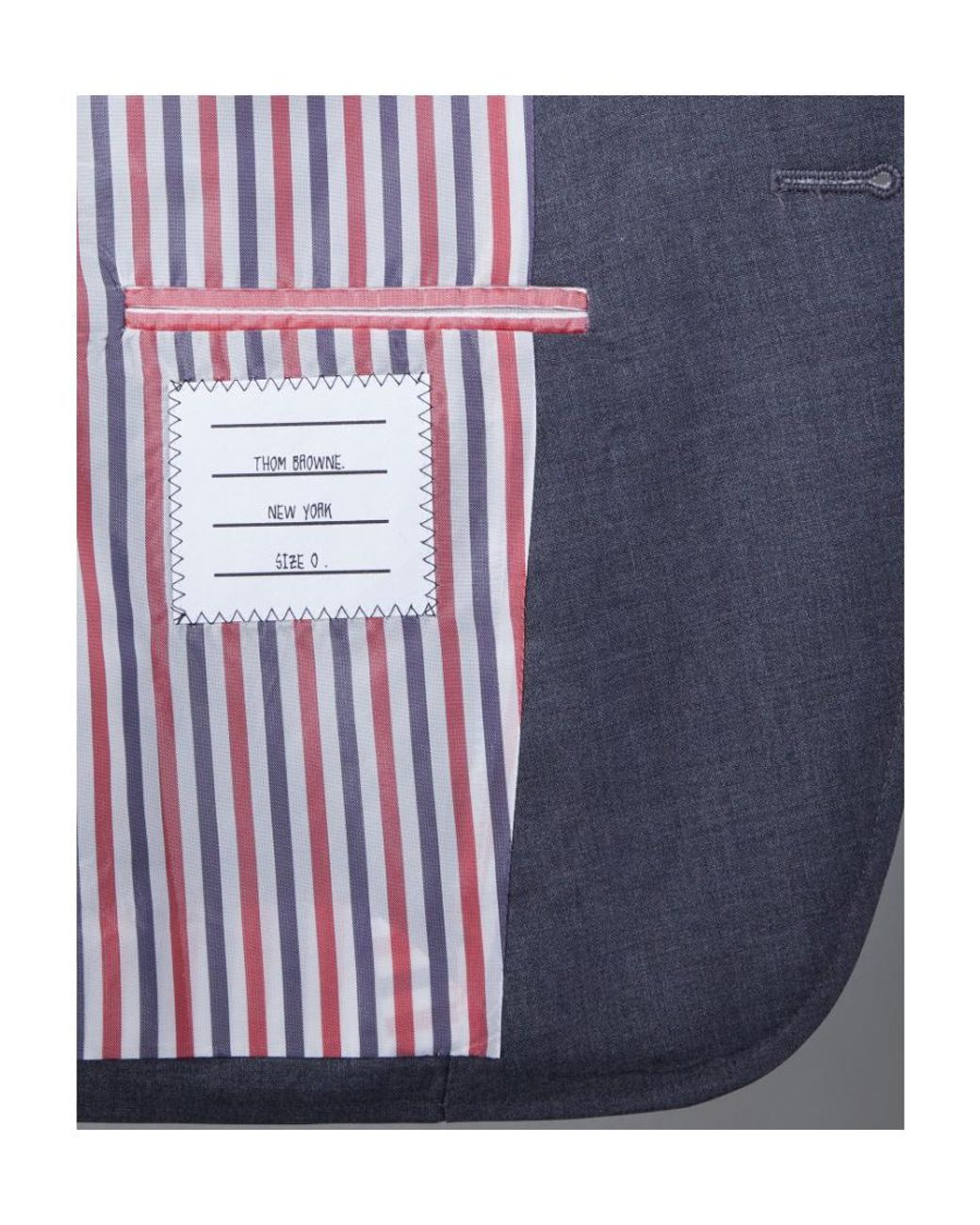 Thom Browne Blue Bar Striped Single Breasted Jacket for men