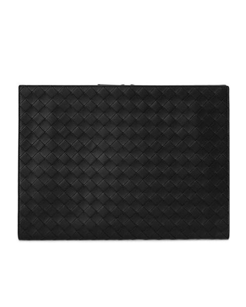 Bottega Veneta Black Intrecciato Zip Clutch Bag for men