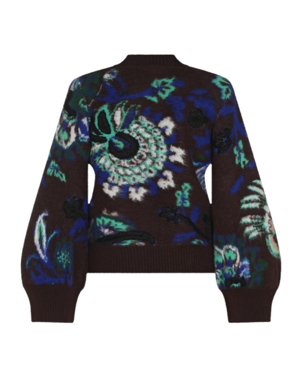 Sacai Blue Floral Intarsia Sweater