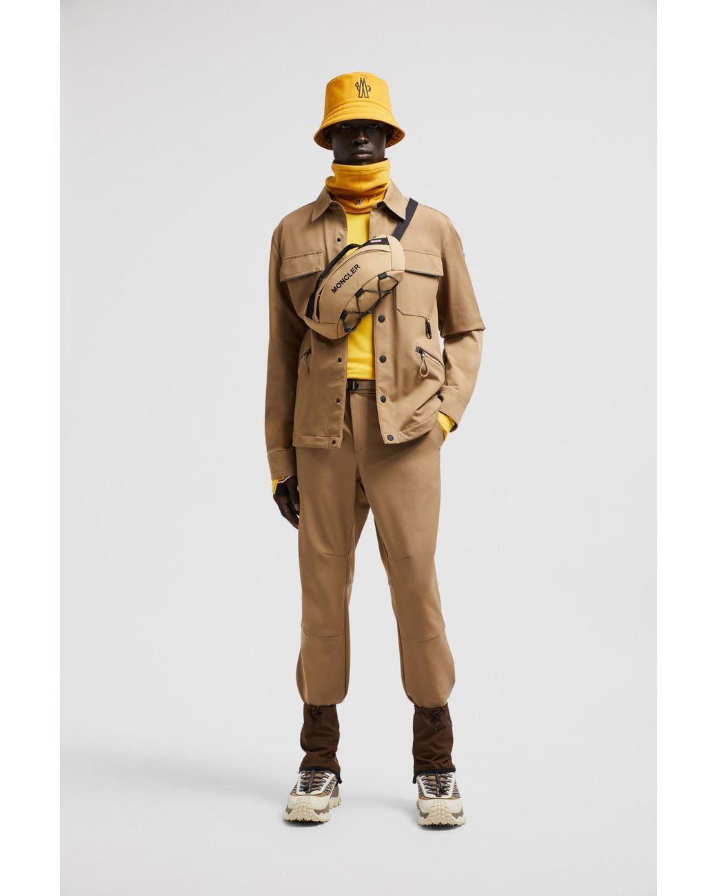 Moncler Natural Twill Trousers for men