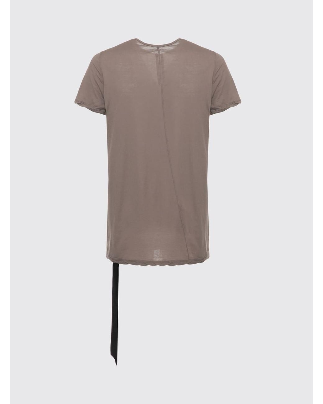 Rick Owens Gray Long Lace-Hem T-Shirt for men