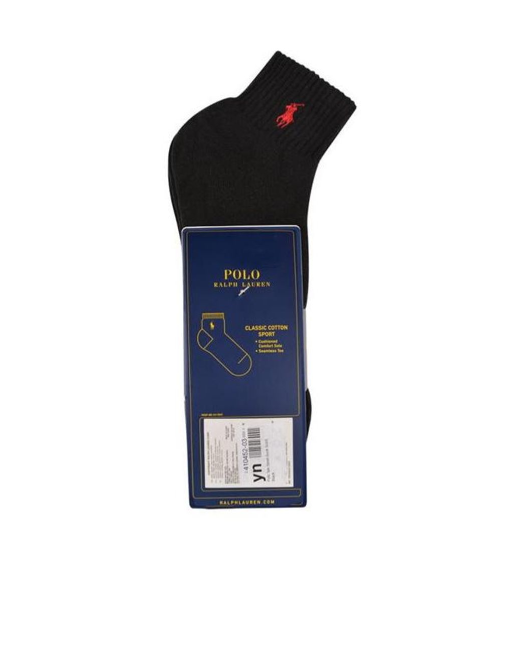 Polo Ralph Lauren Black Three-Pack Of Sports Socks for men